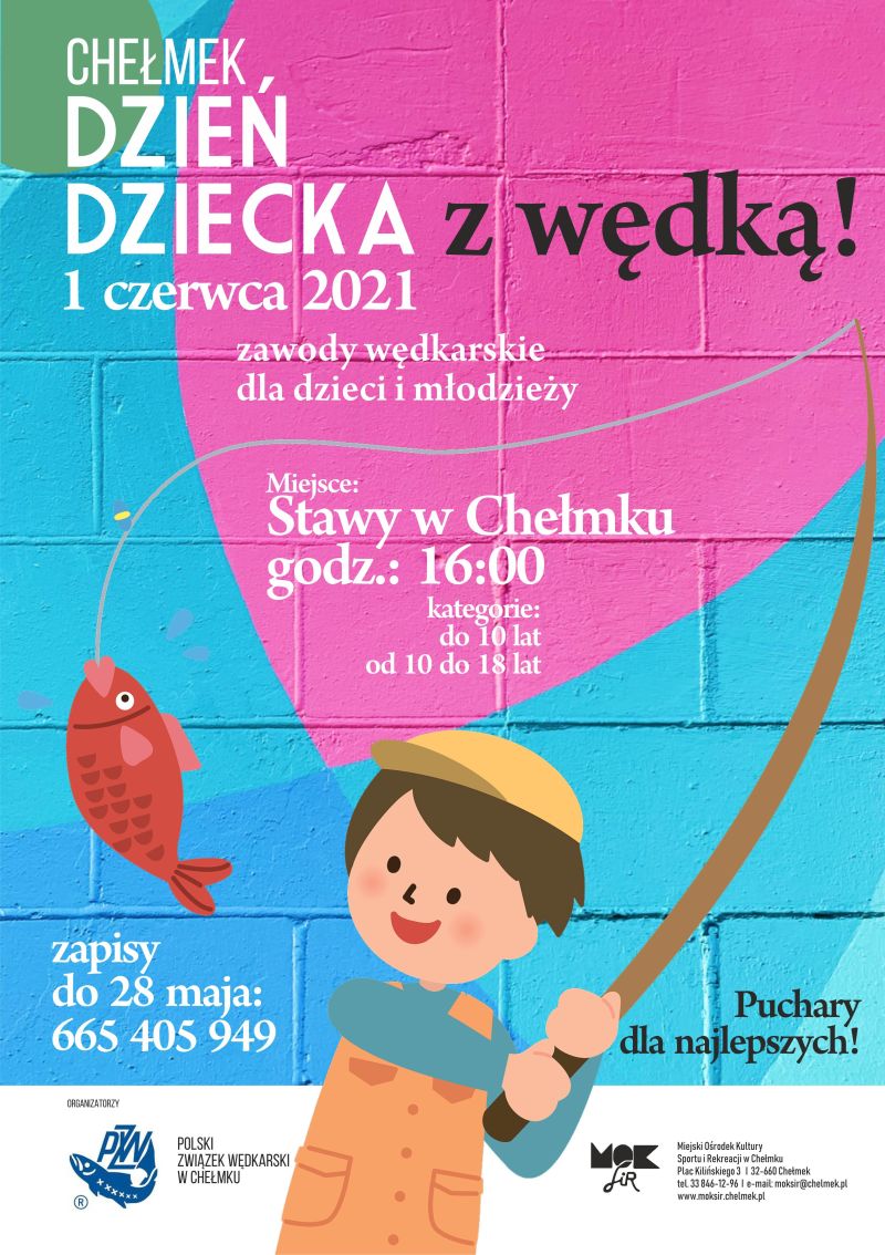 Dzień dziecka Stawy w  Chełmku, plakat informacyjny