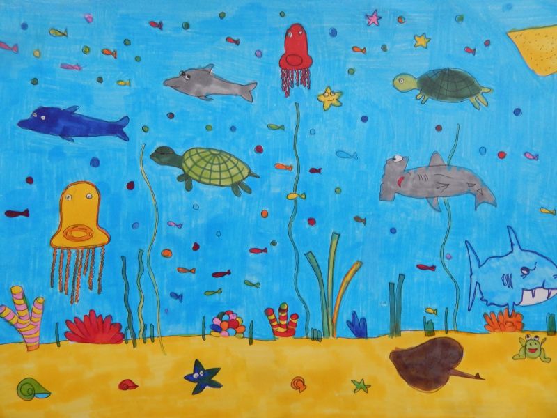 Rysunek podwodne stworzenia