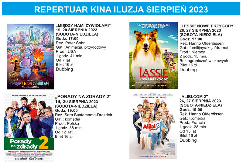 Repertuar Kina iluzja Sierpien 2023 male