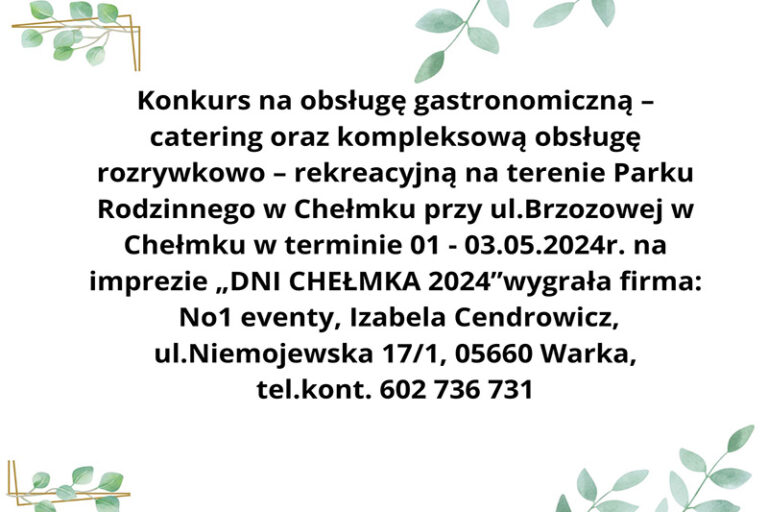 konkurs dni chelmka baner