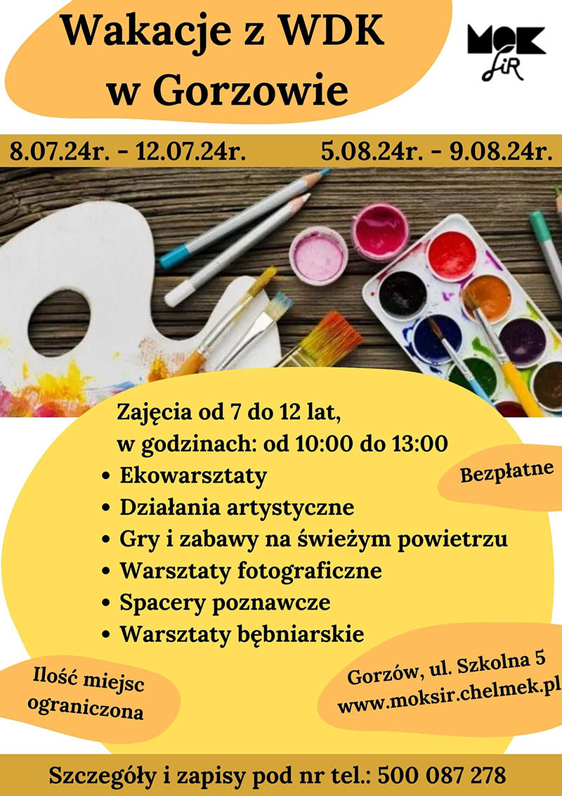 Wakacje z WDK w Gorzowie plakat maly