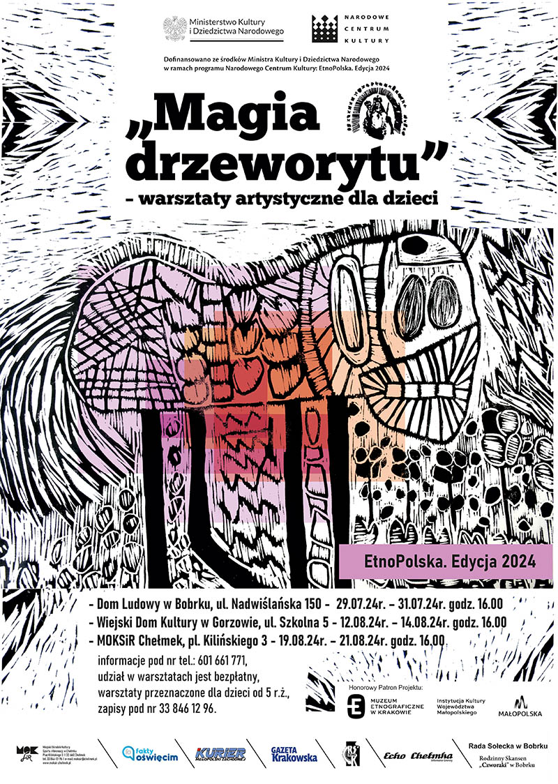 magia drzeworytu plakat dobry maly