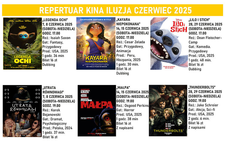 Repertuar Kina Iluzja Czerwiec 2025 baner maly