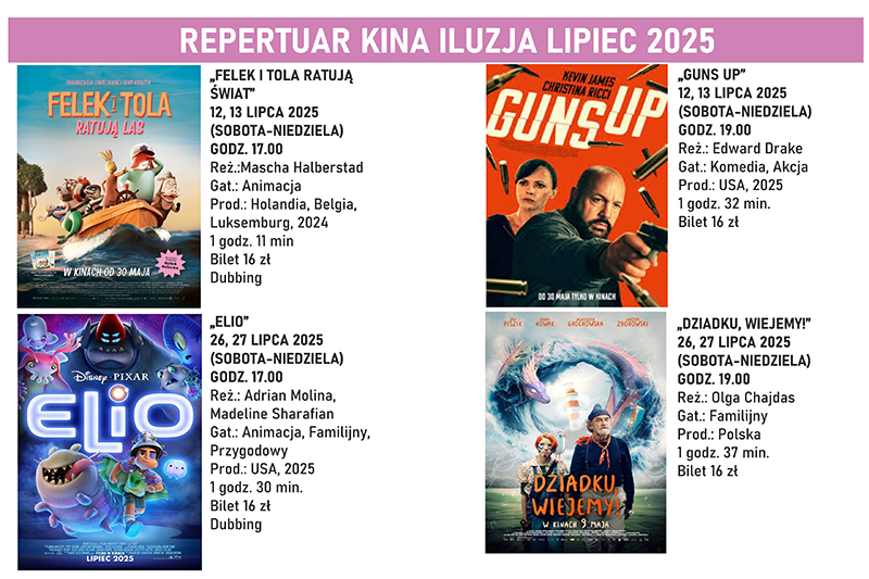 Repertuar Kina Iluzja Lipiec 2025 baner maly