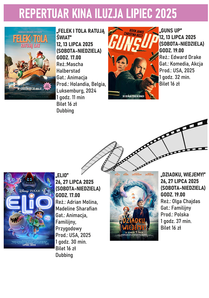 Repertuar Kina Iluzja Lipiec 2025 plakat maly