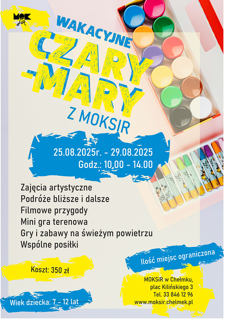 WAKACJE 2025 SIERPIEŃ PLAKAT maly