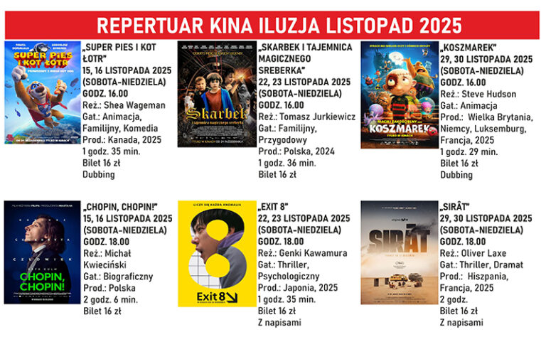 Repertuar Kina Iluzja Listopad 2025 baner maly