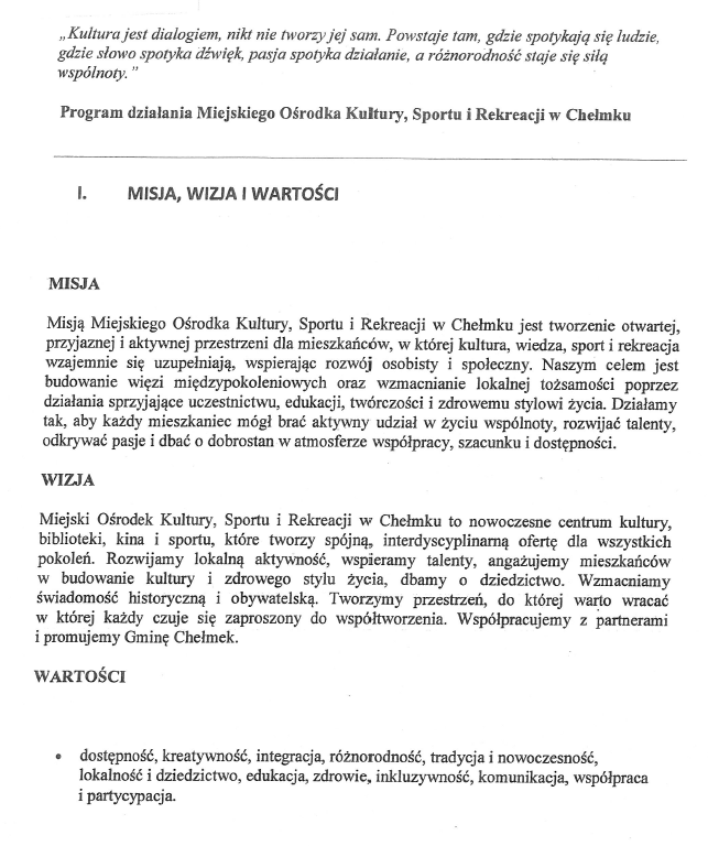 Program działania