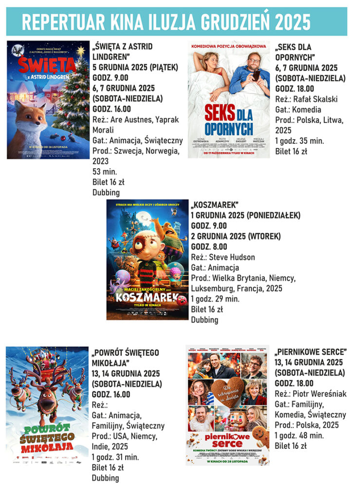 Repertuar Kina Iluzja Grudzień