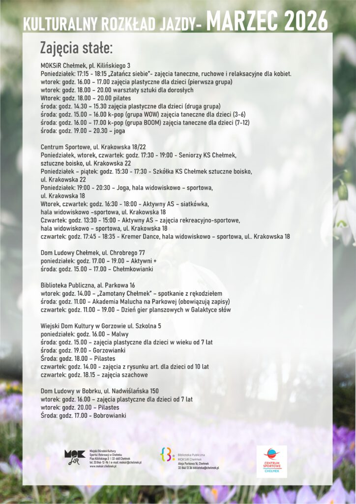 Aktualny program marzec stale